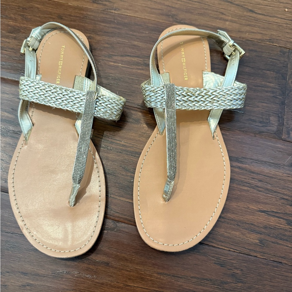 Tommy Hilfiger Women's Gold Sandals